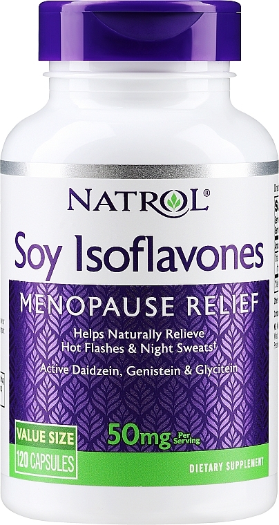 Izoflawony sojowe dla kobiet w okresie menopauzy, 50 mg - Natrol Soy Isoflavones — Zdjęcie N1