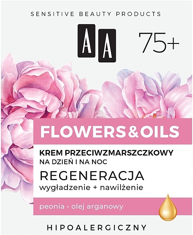 Przeciwzmarszczkowy krem ​​na dzień i na noc 75+ - AA Flowers & Oils Night And Day Anti-Wrinkle Cream — Zdjęcie N2