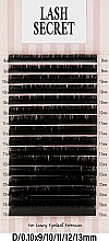 Sztuczne rzęsy czarne 16 kresek (mix, 0,1, D, 9-13) - Lash Secret — Zdjęcie N1