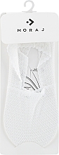 Kup Damskie krótkie skarpetki z koronkowym wykończeniem, białe, 1 para - Moraj