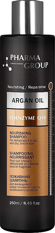 Odżywczy szampon do włosów Olej arganowy + koenzym Q10 - Pharma Group Laboratories Argan Oil + Coenzyme Q10 Shampoo