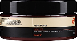 Kup Pasta do włosów o średnim utrwaleniu - Beviro Matt Paste Medium Hold