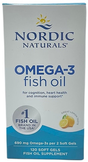 Suplement diety Omega-3 690 mg, cytryna - Nordic Naturals Omega-3 690mg Lemon — Zdjęcie N1