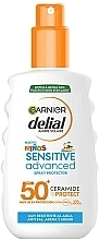 Spray przeciwsłoneczny dla dzieci - Garnier Delial Kids Sensitive Advanced Spray SPF50+ Ceramide Protect — Zdjęcie N1