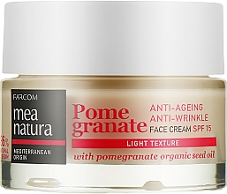 Kup Przeciwzmarszczkowy krem ​​do twarzy SPF 15 - Mea Natura Pomegranate Anti-Ageing Face Cream Light Texture
