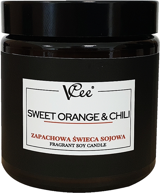 WYPRZEDAŻ Zapachowa świeca sojowa Słodka pomarańcza z chili - Vcee Sweet Orange & Chili Fragrant Soy Candle * — Zdjęcie N1