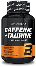 Suplement diety Kofeina + tauryna - BioTechUSA Caffeine+Taurine Food Supplement — Zdjęcie N1