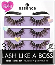 Zestaw sztucznych rzęs - Essence Set 3 x Lash Like A Boss 02-My lashes Are Limitless False Eyelashes — Zdjęcie N1