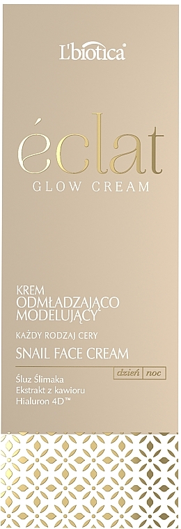 Odmładzająco-modelujący krem do twarzy ze śluzem ślimaka - L'biotica Eclat Glow Cream  — Zdjęcie N2