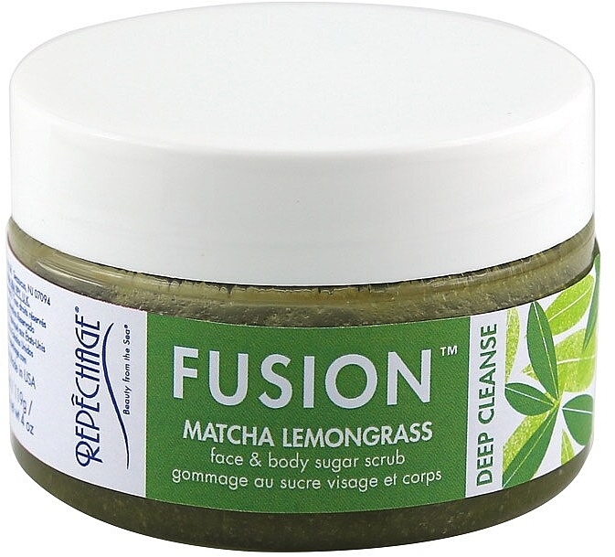 Peeling cukrowy do twarzy i ciała Trawa cytrynowa Matcha - Repechage Fusion Matcha Lemongrass Face & Body Sugar Scrub — Zdjęcie N1
