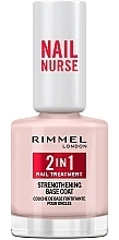 Kup Wzmacniająca baza i top coat do paznokci - Rimmel Nail Nurse 2 in 1 Nail Treatment Strengthening Base Coat