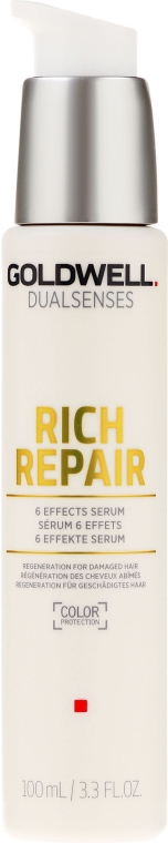 Regenerujące serum do włosów suchych i zniszczonych - Goldwell Dualsenses Rich Repair 6 Effects Serum — Zdjęcie N1