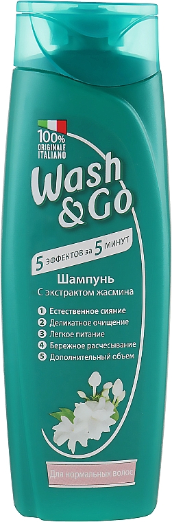 Szampon z ekstraktem z jaśminu do włosów normalnych - Wash&Go — Zdjęcie N1