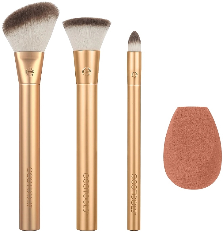 Zestaw - EcoTools Precious Metals Face Blend + Scult Set — Zdjęcie N2