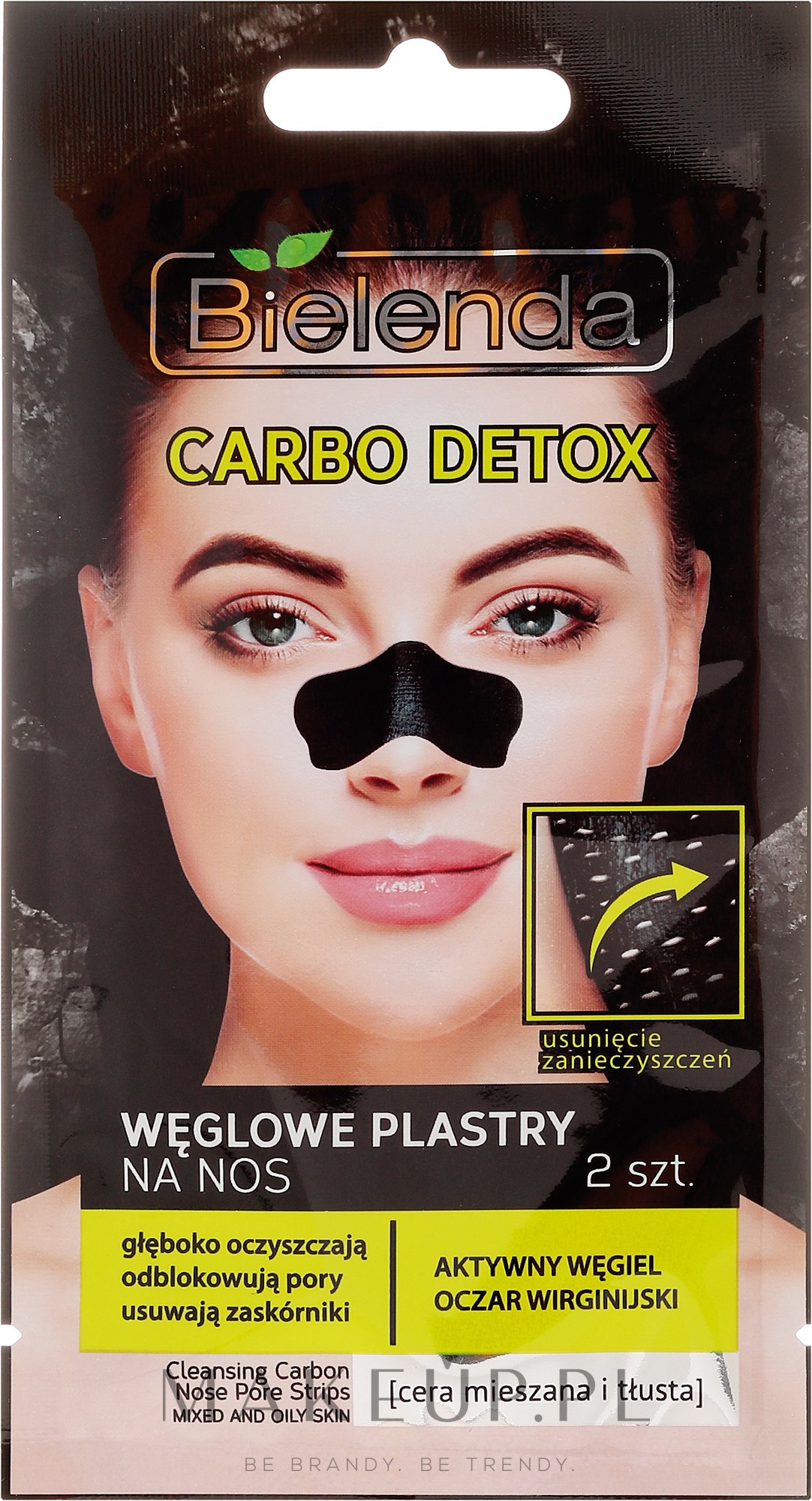 Węglowe plastry na nos - Bielenda Carbo Detox — Zdjęcie 2 szt.
