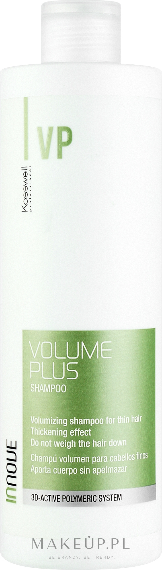 Szampon zwiększający objętość włosów - Kosswell Professional Innove Volume Plus Shampoo — Zdjęcie 500 ml