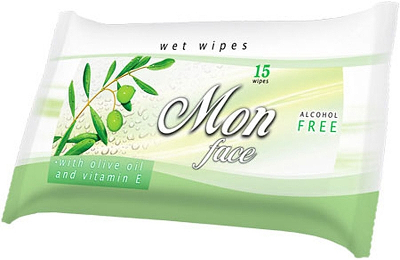 Chusteczki nawilżane do twarzy nasączone oliwą z oliwek - Areon Mon Wet Wipes Face — Zdjęcie N1