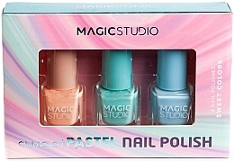 Zestaw lakierów do paznokci - Magic Studio Sweet Pastel 3 Nail Polish Set (nail/polish/3x6ml) — Zdjęcie N1