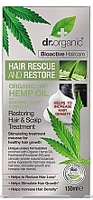 Olej konopny do pielęgnacji włosów i skóry głowy - Dr Organic Bioactive Haircare Hemp Oil Restoring Hair & Scalp Treatment Mousse — Zdjęcie N2