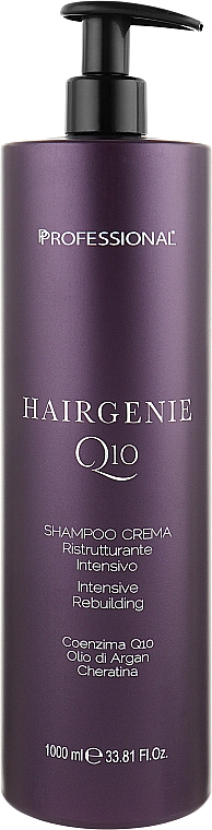 Szampon-krem do odbudowy włosów - Professional Hairgenie Q10 Shampoo Cream — Zdjęcie N3