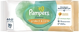 Chusteczki nawilżane dla dzieci z nagietkiem, 44 szt. - Pampers Harmonie Protect&Care Baby Wipes  — Zdjęcie N2