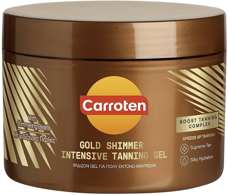 Żel nabłyszczająco-samoopalający - Carroten Gold Shimmer Intensive Tanning Gel — Zdjęcie N1