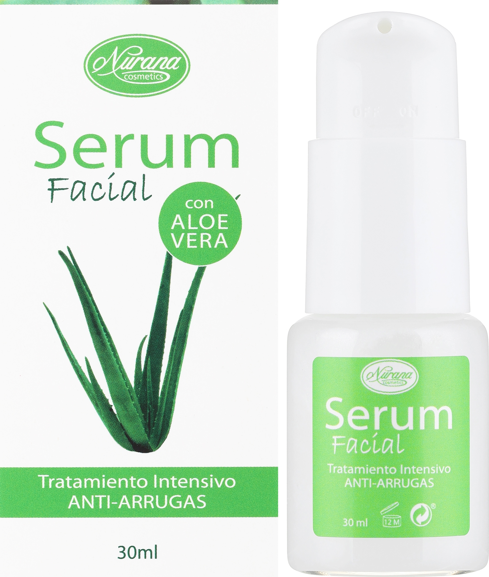 Aloesowe serum do twarzy - Nurana Aloe Vera Facial Serum — Zdjęcie 30 ml