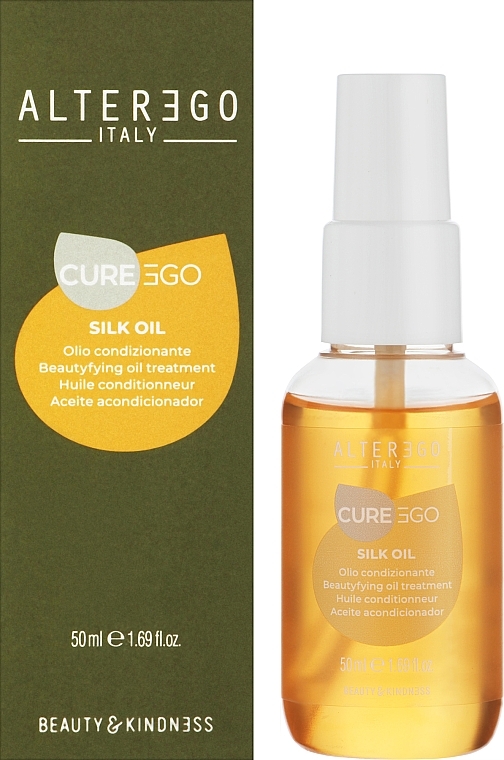 Olejek ujarzmiający niesforne i puszące się włosy - Alter Ego CureEgo Silk Oil Beautyfying Oil Treatment — Zdjęcie N2