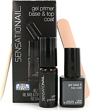 Kup Zestaw do manicure - Sensationail Gel Primer Base & Top Coat (primer/3.54ml + b/top/7.39ml + acc/2szt)