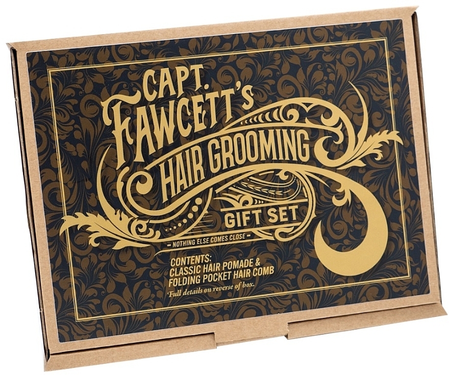 Zestaw - Captain Fawcett Hair Grooming Gift Set (hair/pomade/100g + hair/comb/1pcs) — Zdjęcie N2