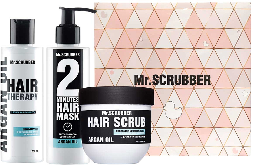 Zestaw prezentowy - Mr.Scrubber (shm/200ml + mask/200ml + scrub/250g) — Zdjęcie N1