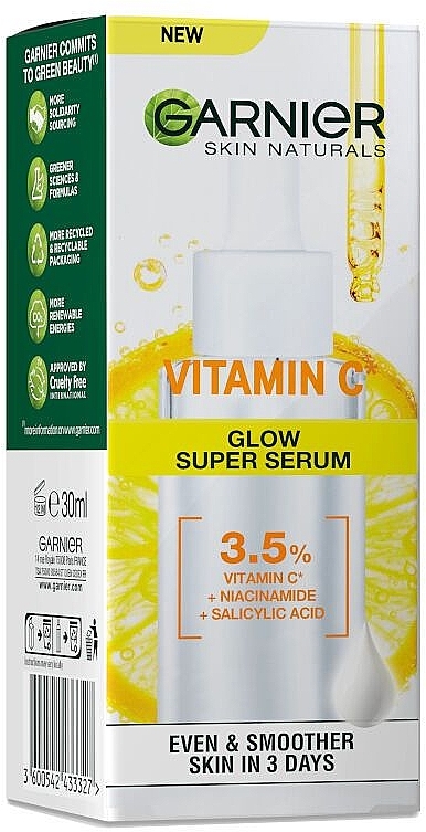 Serum do twarzy z witaminą C Super rozświetlenie - Garnier Skin Naturals Vitamin C Serum — Zdjęcie N2