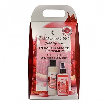 Zestaw - Primo Bagno Pomegranate Coconut Paper Bag Set (b/lot/150 ml + b/spray/140 ml) — Zdjęcie N1