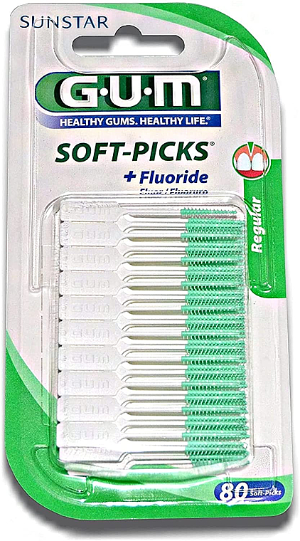 Zestaw szczoteczek międzyzębowych z fluorem - G.U.M Soft-Picks Regular — Zdjęcie N1