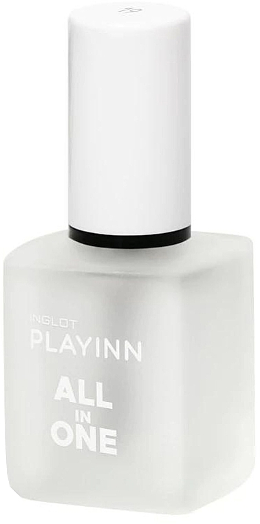 Bezbarwny lakier do paznokci - Inglot Playinn All in One Transparent Nail Polish — Zdjęcie N1