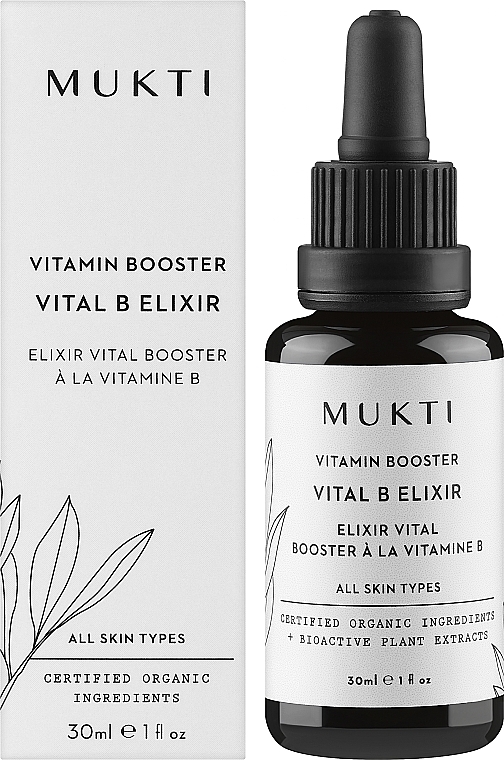 Witaminowy booster do twarzy Vital B - Mukti Organics Vitamin Booster Elixir — Zdjęcie N2