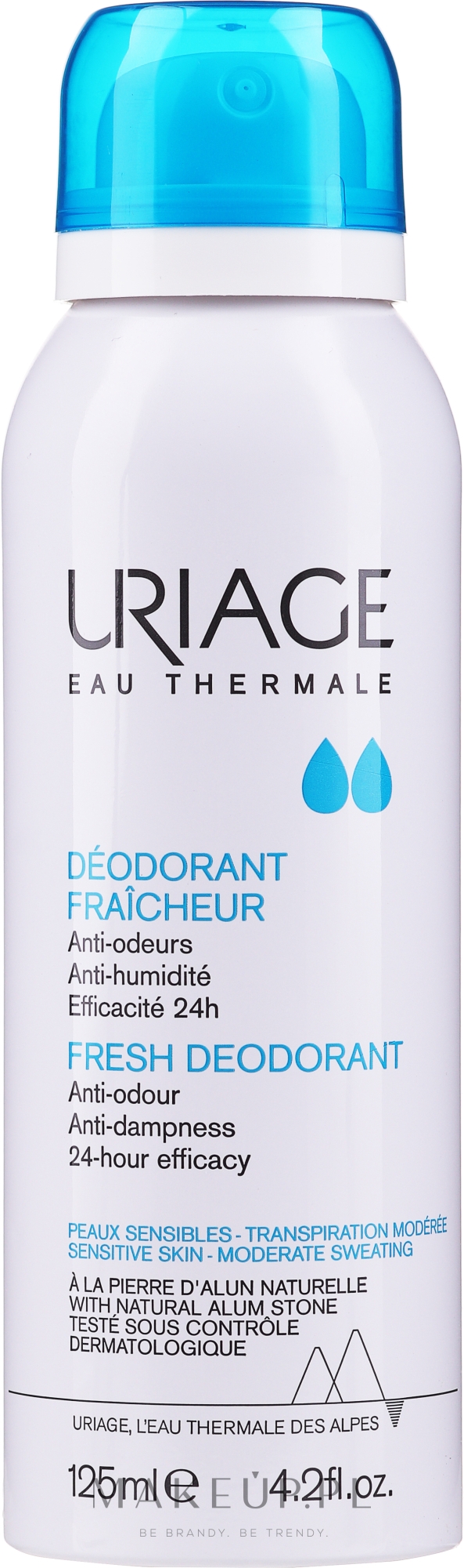 Dezodorant w sprayu do skóry wrażliwej - Uriage Fresh Deodorant — Zdjęcie 125 ml