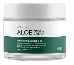 Ampułkowy krem do twarzy z ekstraktem z aloesu - Tenzero Watery Aloe Ampoule Cream  — Zdjęcie N1