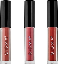 Zestaw szminek do ust - Sigma Beauty Kismatte Lip Trio (lipstick/3*1.4g) — Zdjęcie N2