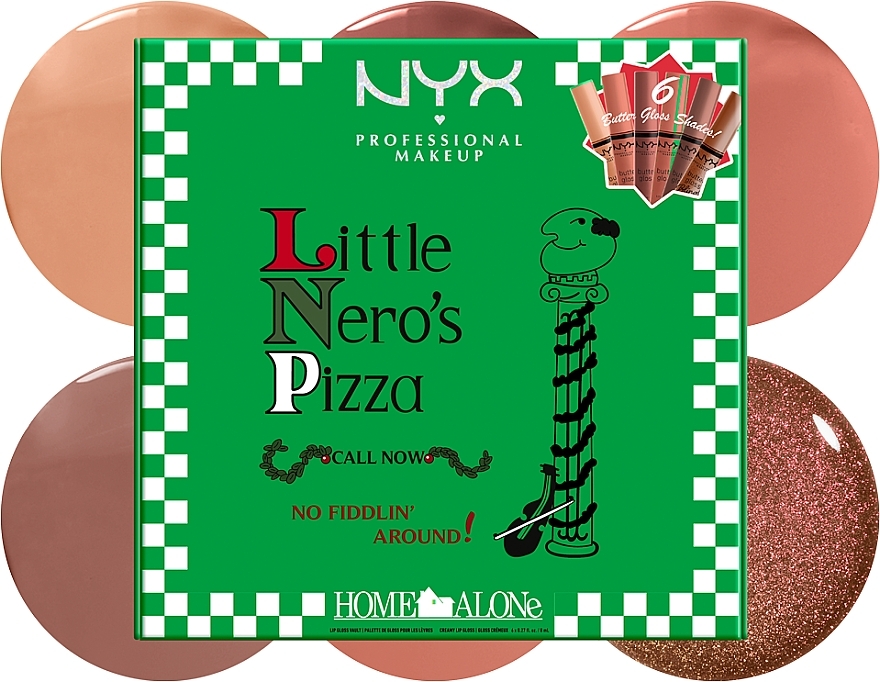 Zestaw do makijażu ust - NYX Professional Makeup Home Alone Little Nero's Pizza Butter Gloss Set — Zdjęcie N4