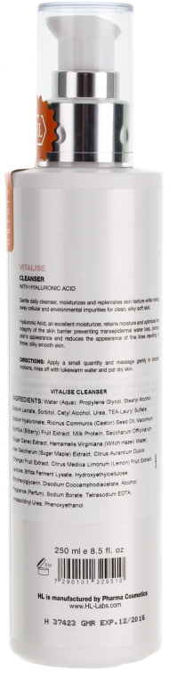 Oczyszczający preparat z kwasem hialuronowym - Holy Land Cosmetics Vitalise Cleanser — Zdjęcie N2