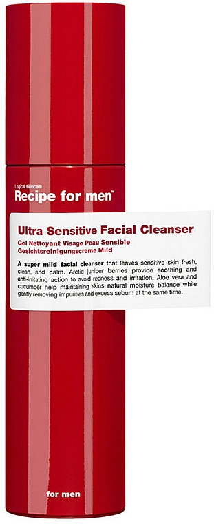 Żel do mycia twarzy dla wrażliwej skóry - Recipe For Men Ultra Sensitive Facial Cleanser — Zdjęcie N1