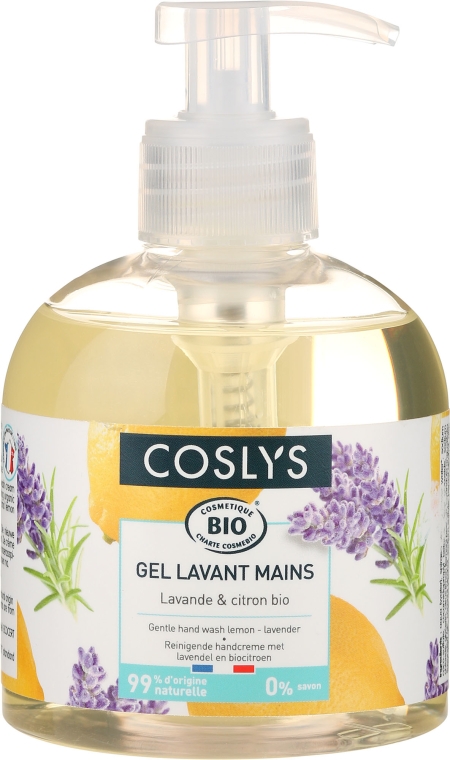 Delikatny krem do mycia rąk z organiczną lawendą i cytryną - Coslys Hand & Nail Care Hand Wash Cream Lemon & Lavender — Zdjęcie N1