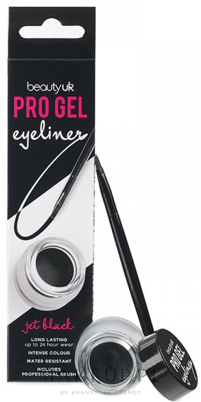 Wodoodporny eyeliner w słoiczku - Beauty UK Pro Gel Eyeliner — Zdjęcie 01 - Yet Black