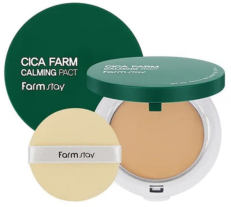 Puder do twarzy, SPF50+ - FarmStay Cica Farm Calming Pact — Zdjęcie N1