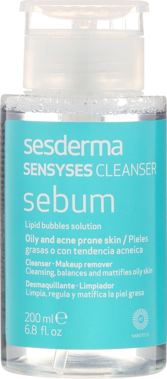 Płyn oczyszczający do skóry tłustej i trądzikowej - SesDerma Laboratories Sensyses Sebum Cleanser — Zdjęcie N1