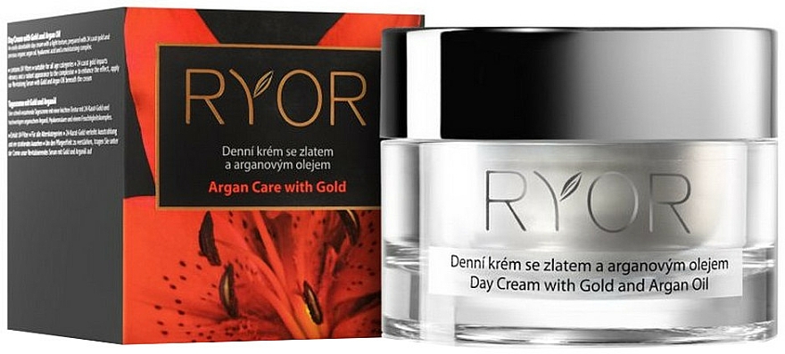 Krem na dzień z olejkiem arganowym i złotem - Ryor Daily Cream With Gold And Argan Oil — Zdjęcie N1