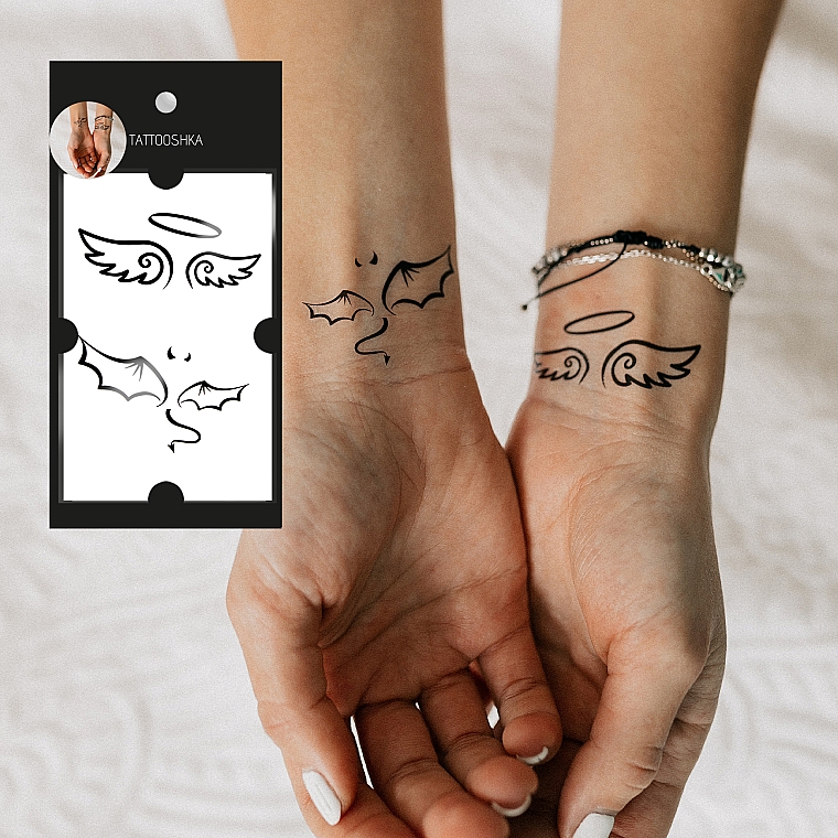 Tatuaże tymczasowe Anioł lub chochlik - Tattooshka — Zdjęcie N4