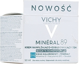 Kup PRZECENA! Bogaty krem nawilżający do twarzy - Vichy Mineral 89 Rich 72H Moisture Boosting Cream *