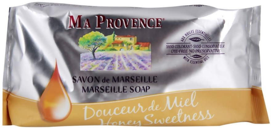 Marsylskie mydło w kostce Słodki miód - Ma Provence Marseille Soap